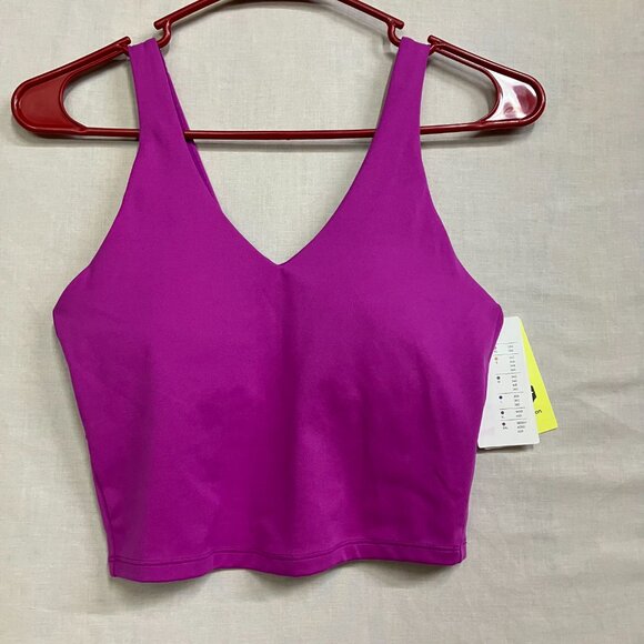 All In Motion Womens XS Dark Violet Flex Light Support V-Neck Cropped Sports Bra - Picture 2 of 10